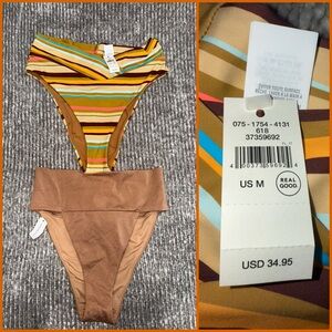 Aerie Multicolor Striped Bikini Bottom
